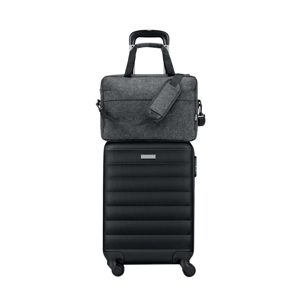 Stone Grey - Pack Shot - MidOcean Plana RPET Felt Laptop Bag