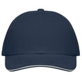 White-Dark Blue - Front - MidOcean Buffalo 6 Panel Baseball Cap