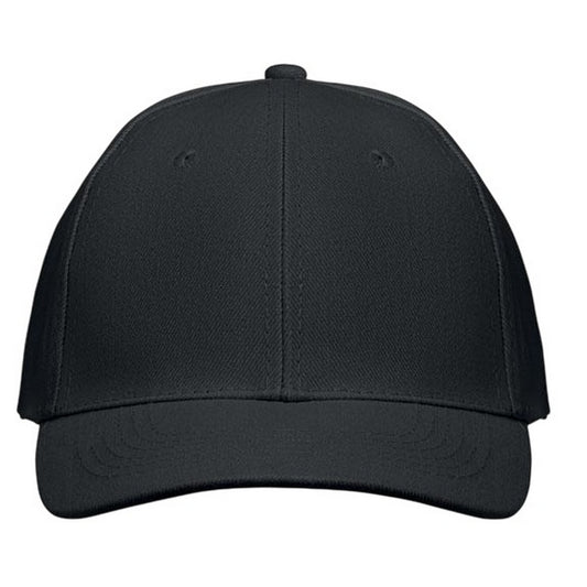 Black - Front - MidOcean Buffalo 6 Panel Baseball Cap