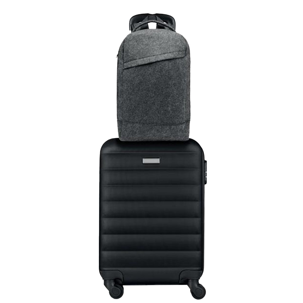 Stone Grey - Side - MidOcean Llana Laptop Backpack