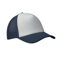 White-Dark Blue - Side - MidOcean Bubble Trucker Cap