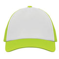 White-Neon Yellow - Front - MidOcean Bubble Trucker Cap