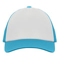 White-Turquoise - Front - MidOcean Bubble Trucker Cap