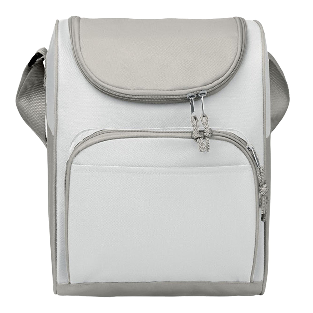 White - Back - MidOcean Zipper 13L Pocket Cooler Bag