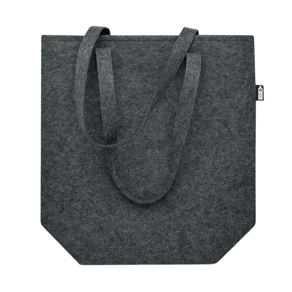 Stone Grey - Side - MidOcean Taslo RPET Felt Shopper Bag