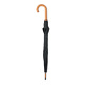 Black - Back - MidOcean Cumuli RPET Stick Umbrella