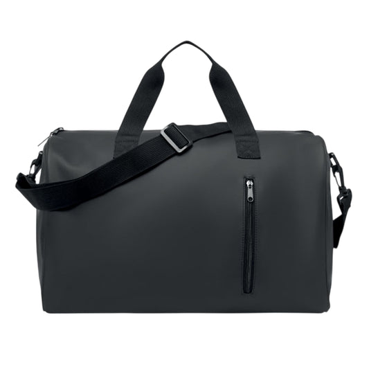 Black - Front - MidOcean Camp PU Duffle Bag