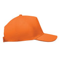 Orange - Side - MidOcean Sunny 5 Panel Baseball Cap