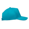 Turquoise - Side - MidOcean Sunny 5 Panel Baseball Cap