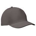 Stone Grey - Front - MidOcean Sunny 5 Panel Baseball Cap