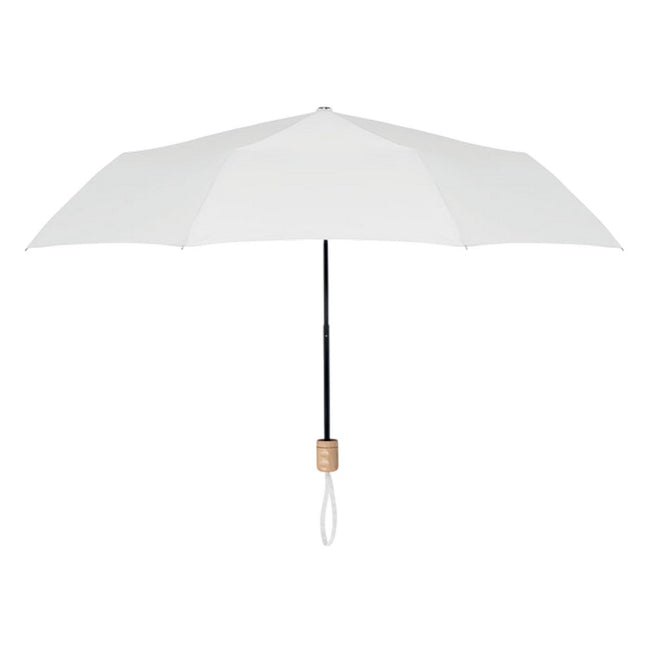 White - Front - MidOcean Tralee RPET Folding Umbrella