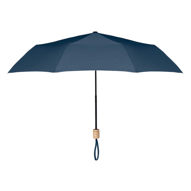 Blue - Front - MidOcean Tralee RPET Folding Umbrella