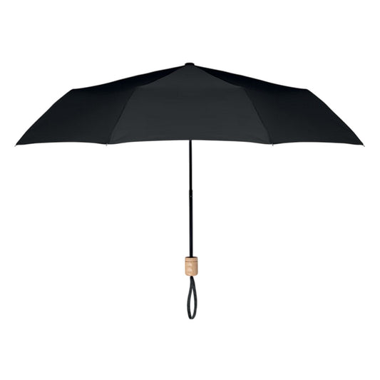 Black - Front - MidOcean Tralee RPET Folding Umbrella