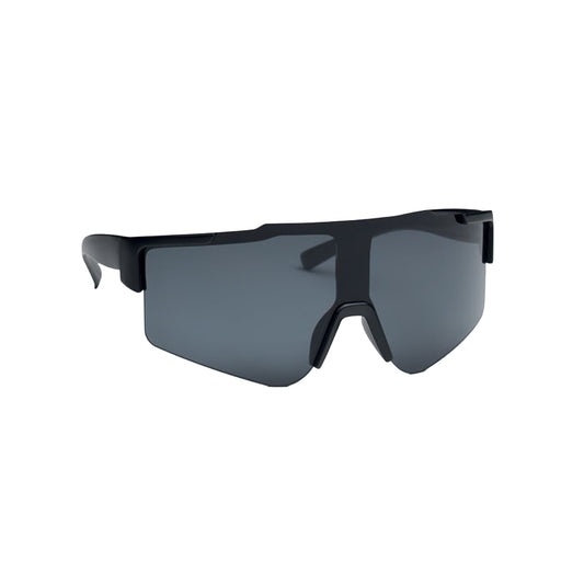 Black - Front - MidOcean Shine Mirrored Sport Sunglasses