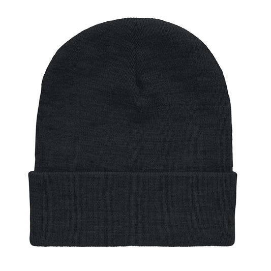 Black - Front - MidOcean Unisex Adult Polo RPET Cuffed Beanie