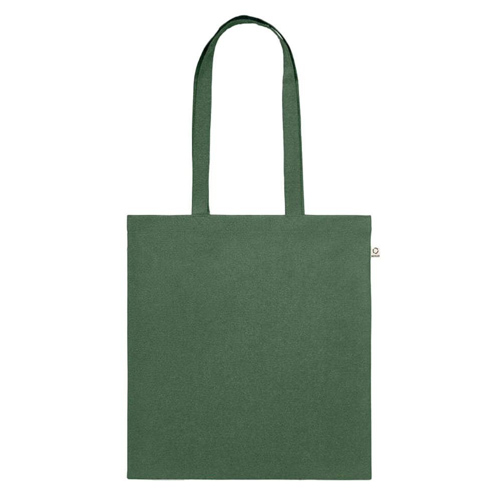 Dark Green - Back - MidOcean Viveka Recycled Cotton Tote Bag