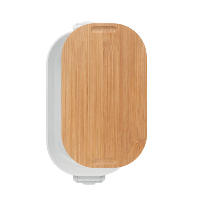 White - Back - MidOcean Lekker PP Plastic 700ml Lunch Box