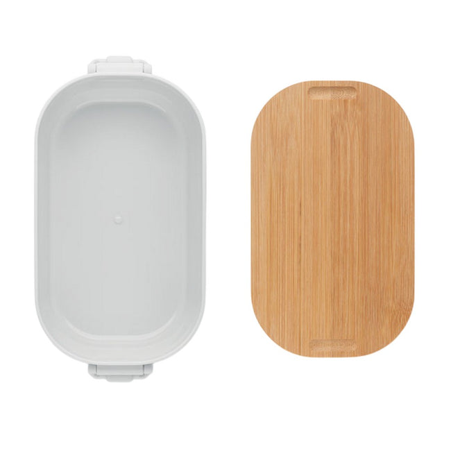 White - Side - MidOcean Lekker PP Plastic 700ml Lunch Box