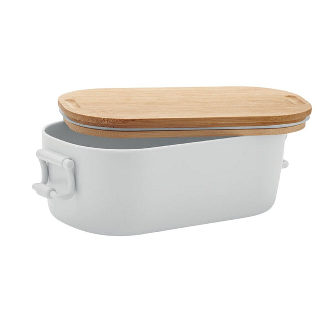 White - Pack Shot - MidOcean Lekker PP Plastic 700ml Lunch Box