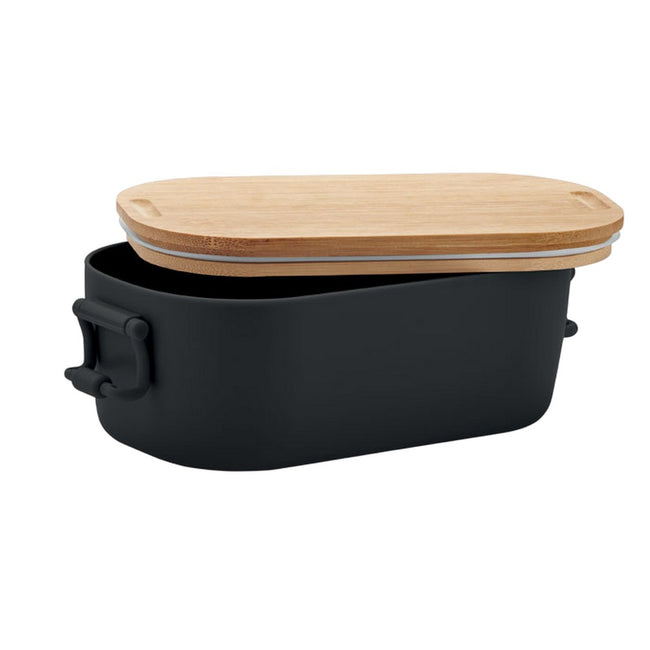 Black - Back - MidOcean Lekker PP Plastic 700ml Lunch Box