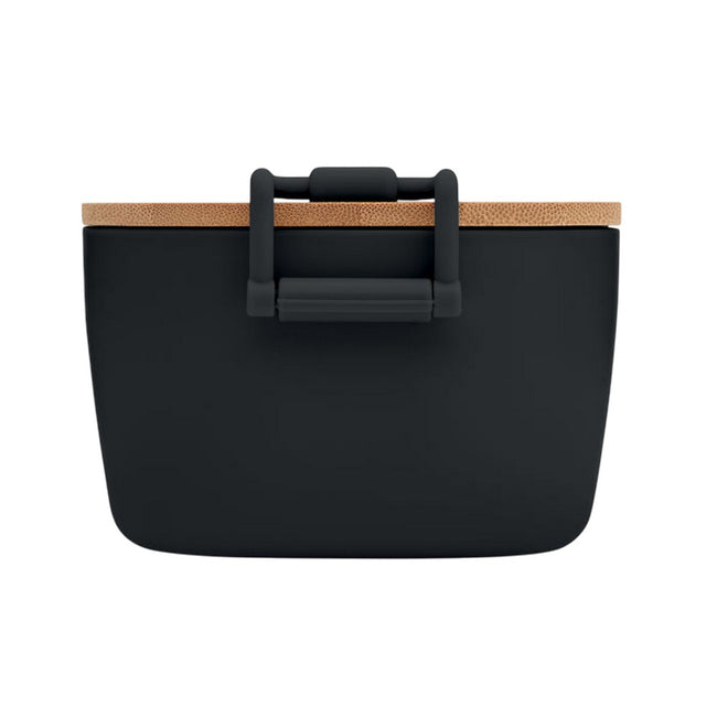 Black - Pack Shot - MidOcean Lekker PP Plastic 700ml Lunch Box