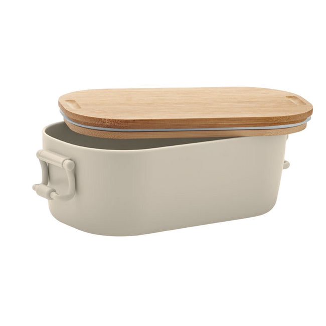 Beige - Back - MidOcean Lekker PP Plastic 700ml Lunch Box