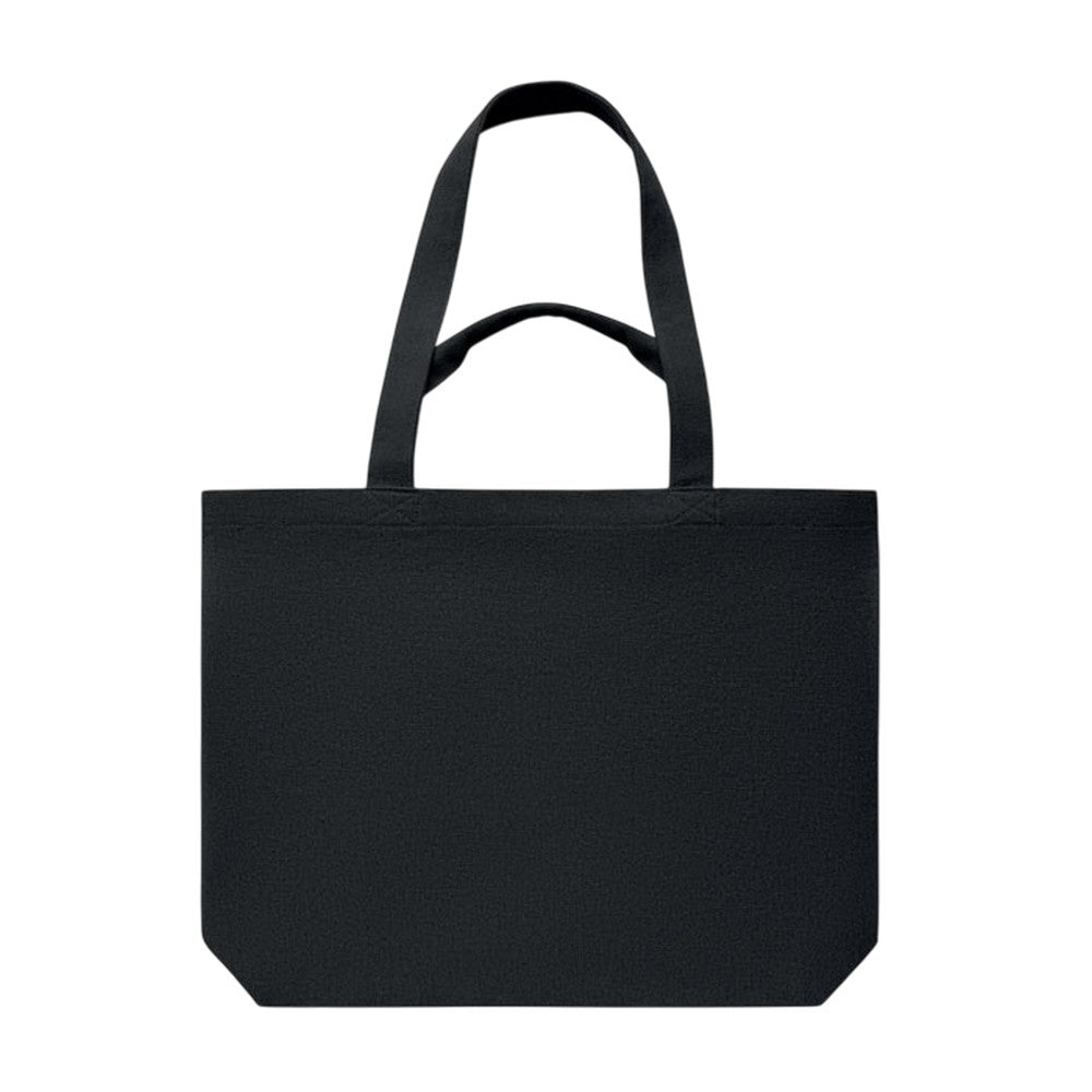 Black - Side - MidOcean Maldi Beach Canvas Shopper Bag