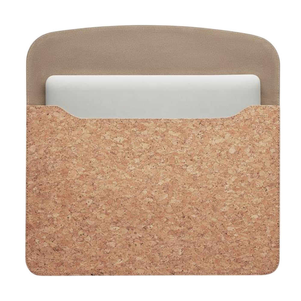 Beige - Lifestyle - MidOcean Grace Cork Magnetic Closure Laptop Sleeve