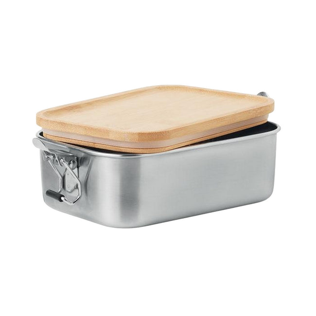 Wood - Back - MidOcean Sonabox Stainless Steel 750ml Lunch Box