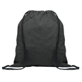 Black - Front - MidOcean Cabetri Colour Recycled Cotton Drawstring Bag