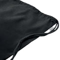 Black - Side - MidOcean Cabetri Colour Recycled Cotton Drawstring Bag