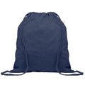 Blue - Front - MidOcean Cabetri Colour Recycled Cotton Drawstring Bag
