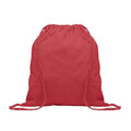Red - Front - MidOcean Cabetri Colour Recycled Cotton Drawstring Bag