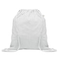 White - Front - MidOcean Cabetri Colour Recycled Cotton Drawstring Bag