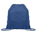 Royal Blue - Front - MidOcean Cabetri Colour Recycled Cotton Drawstring Bag