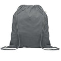 Stone Grey - Front - MidOcean Cabetri Colour Recycled Cotton Drawstring Bag
