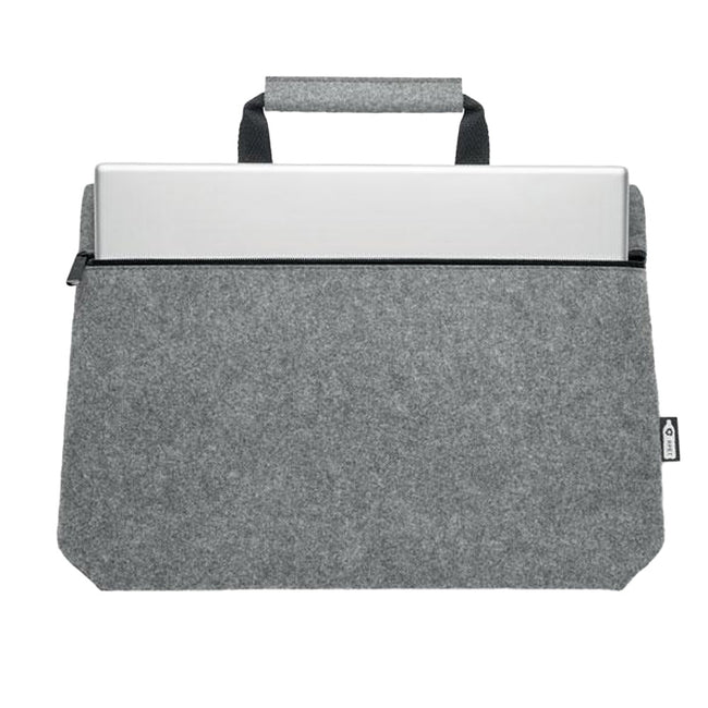 Grey - Back - MidOcean Tapla RPET Felt Laptop Bag