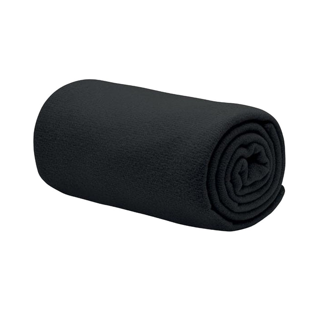 Black - Side - MidOcean Bogda RPET Fleece Blanket