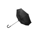 Black - Back - MidOcean New Quay Windproof Stick Umbrella