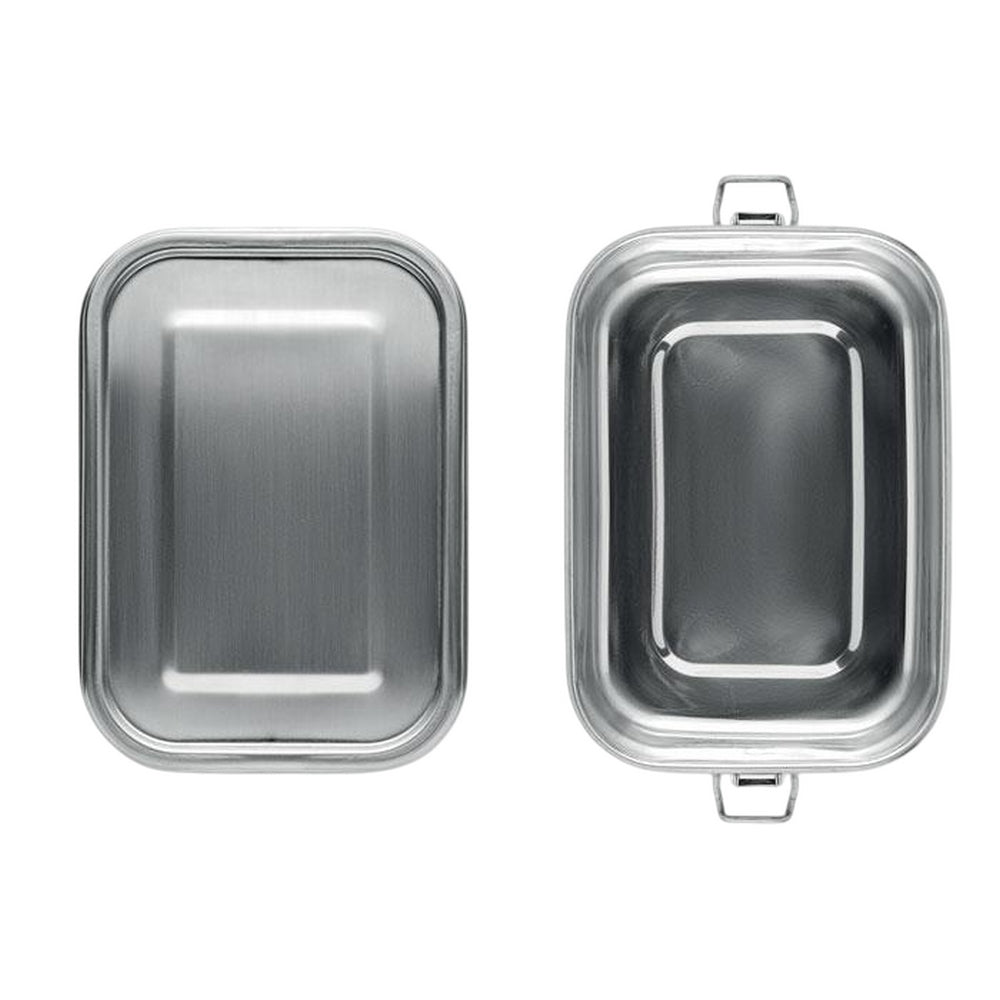 Matt Silver - Side - MidOcean Chan Stainless Steel Lunch Box