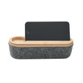 Wood-Dark Grey - Front - MidOcean Mile RPET Felt Pencil Case