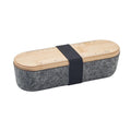 Wood-Dark Grey - Back - MidOcean Mile RPET Felt Pencil Case