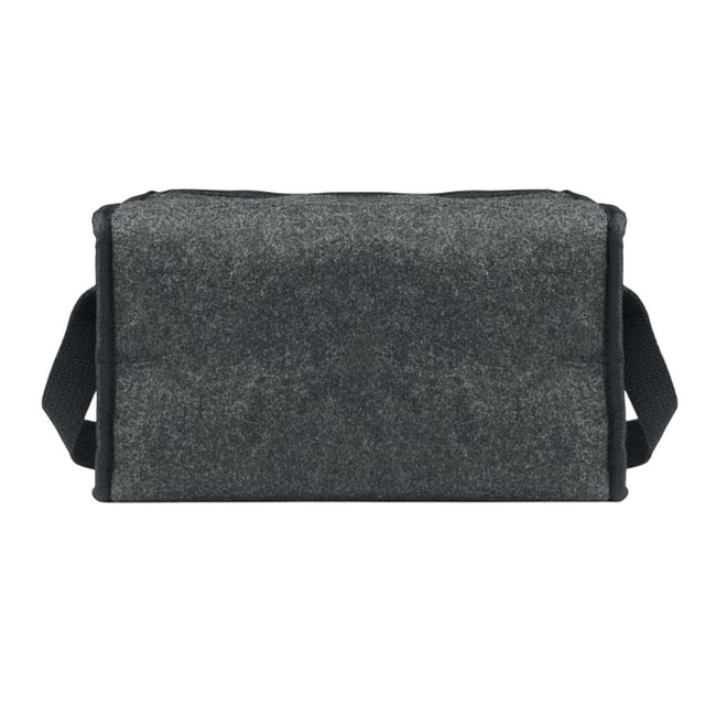 Stone Grey - Back - MidOcean Fooler RPET Felt Cooler Bag