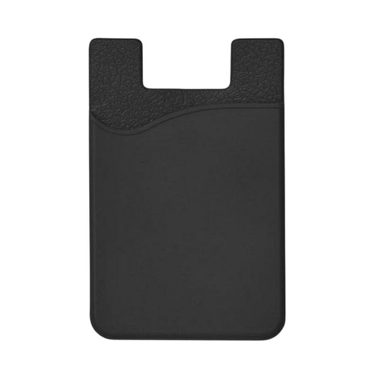 Black - Front - MidOcean Silicone Card Holder