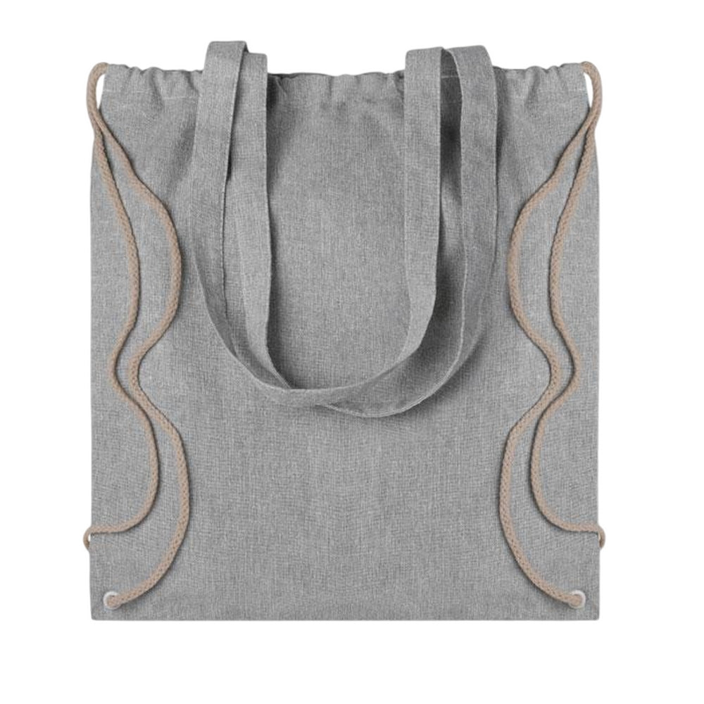 Grey - Back - MidOcean Moira Duo Drawstring Bag