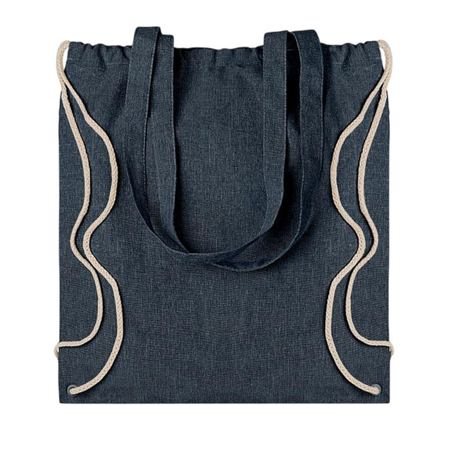 Blue - Back - MidOcean Moira Duo Drawstring Bag