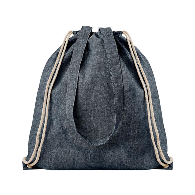 Blue - Front - MidOcean Moira Duo Drawstring Bag