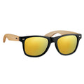 Yellow - Back - MidOcean California Touch Bamboo Sunglasses