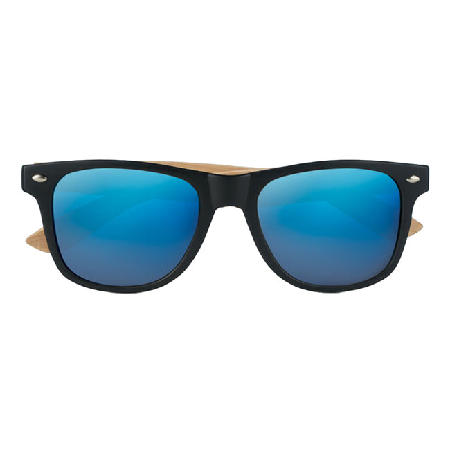 Blue - Front - MidOcean California Touch Bamboo Sunglasses
