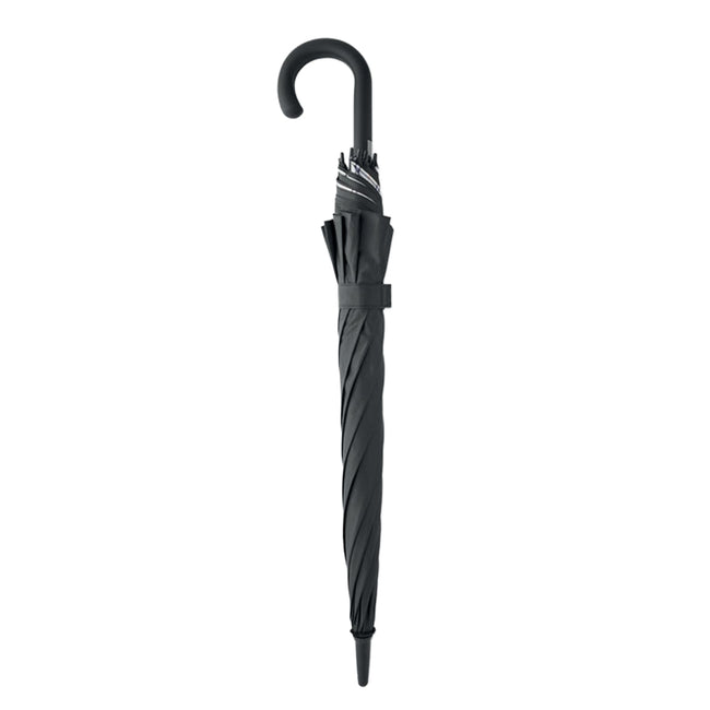 Black - Side - MidOcean Canova+ Windproof Stick Umbrella